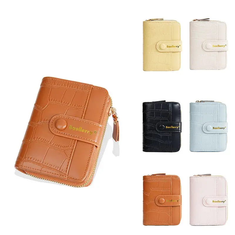 Fashion Stone Pattern Small Wallets PU Leather Coin Pures Ladies Popular Card Holder Mini New Design Standard Purses for Women