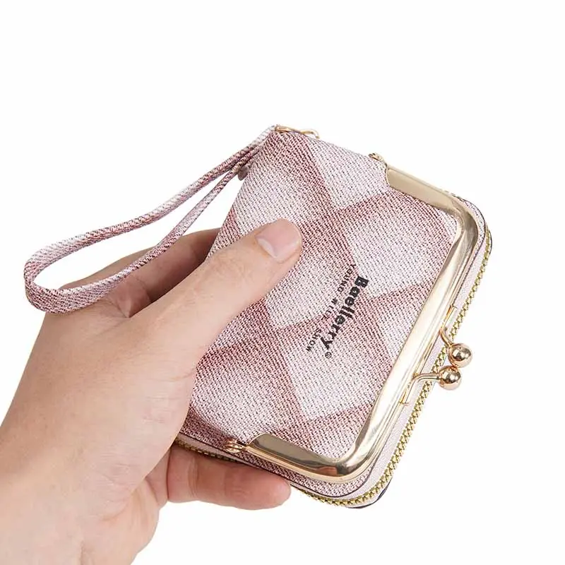 2025 New Women Mini Small Wallet Zipper Short Style Purse Fashion Large Capacity Multi Card Slot Organ Coin Purse Zipper Cartera