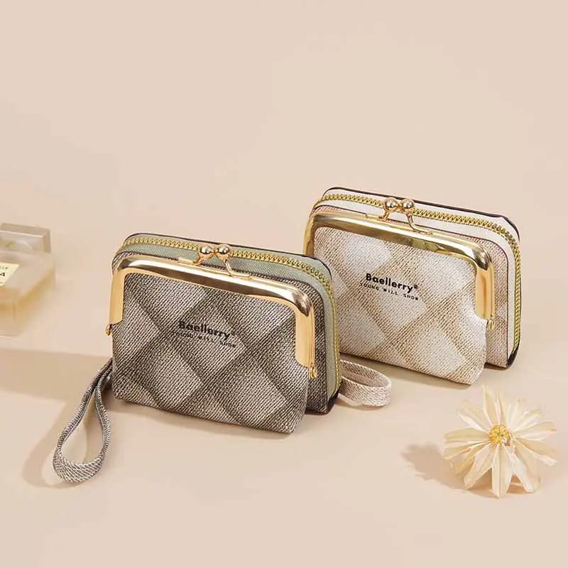 2025 New Women Mini Small Wallet Zipper Short Style Purse Fashion Large Capacity Multi Card Slot Organ Coin Purse Zipper Cartera