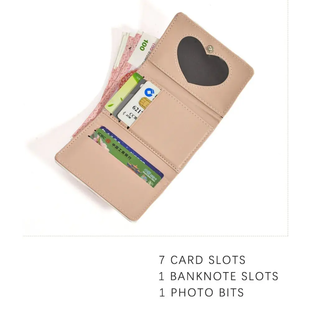 Girl Wallet Design Cute Bear and Rabbit Fashion Foldable Portable Design Short Wallet Coin Purses