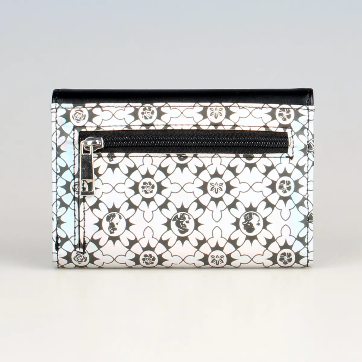 Classic Laser Design Short Wallet, Trendy Geometric Pattern Coin Purse For Women