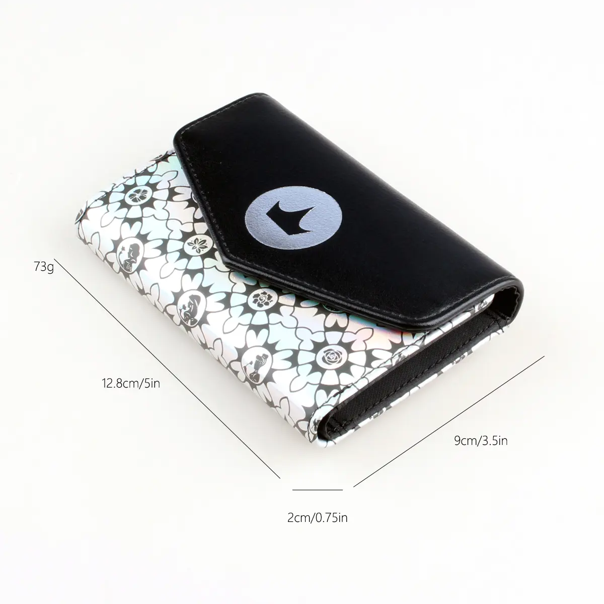 Classic Laser Design Short Wallet, Trendy Geometric Pattern Coin Purse For Women