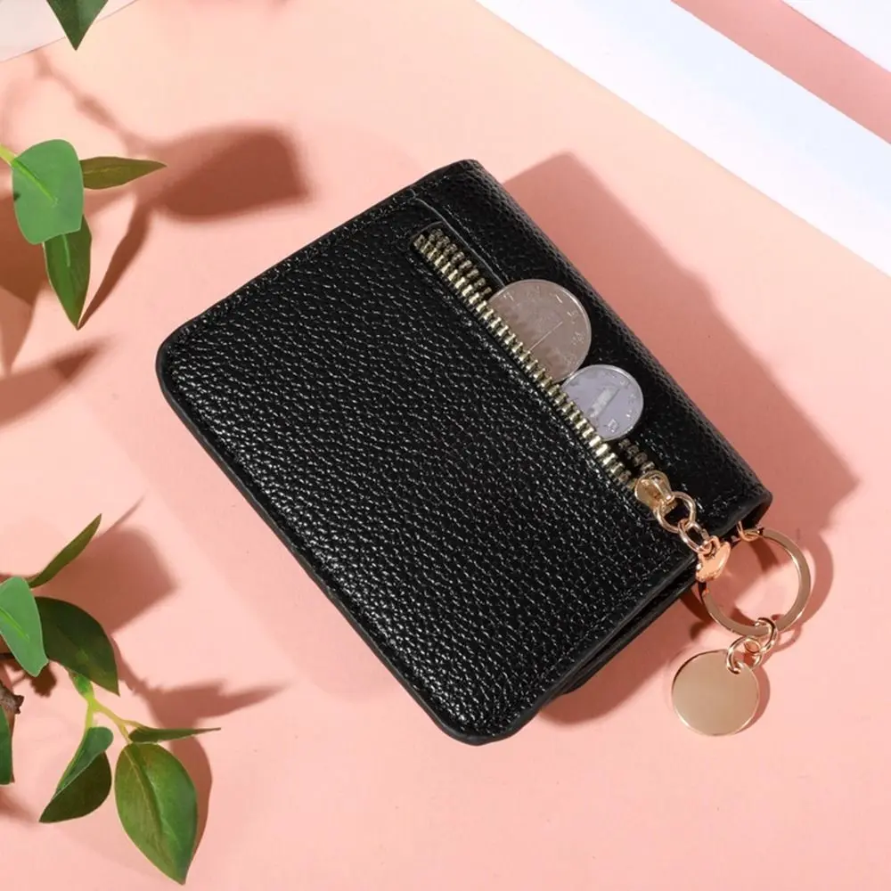 Multifunctional Multi Card Case Sweet Women Short Wallet Foldable Keychain Cash Wallet Purses Wallet