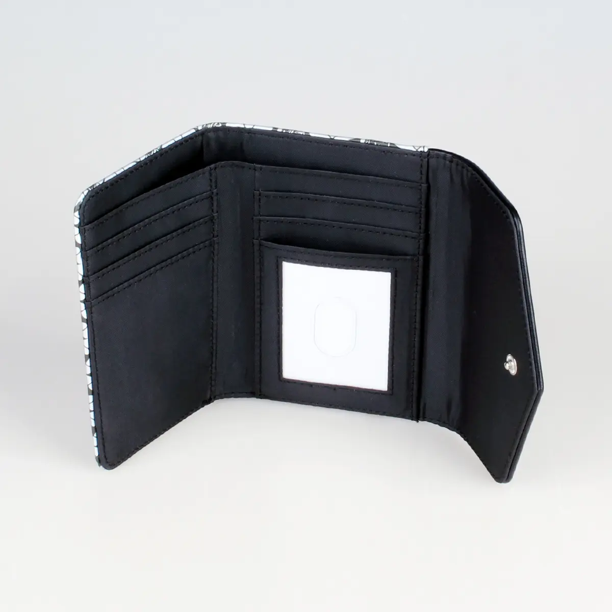 Classic Laser Design Short Wallet, Trendy Geometric Pattern Coin Purse For Women