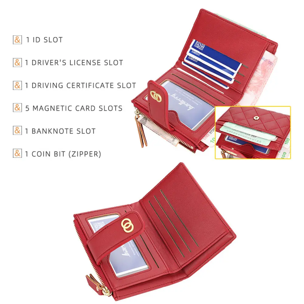 New Women Wallets Fashion PU Leather Top Quality Female Purse Short Card Holder Brand Wallet For Women