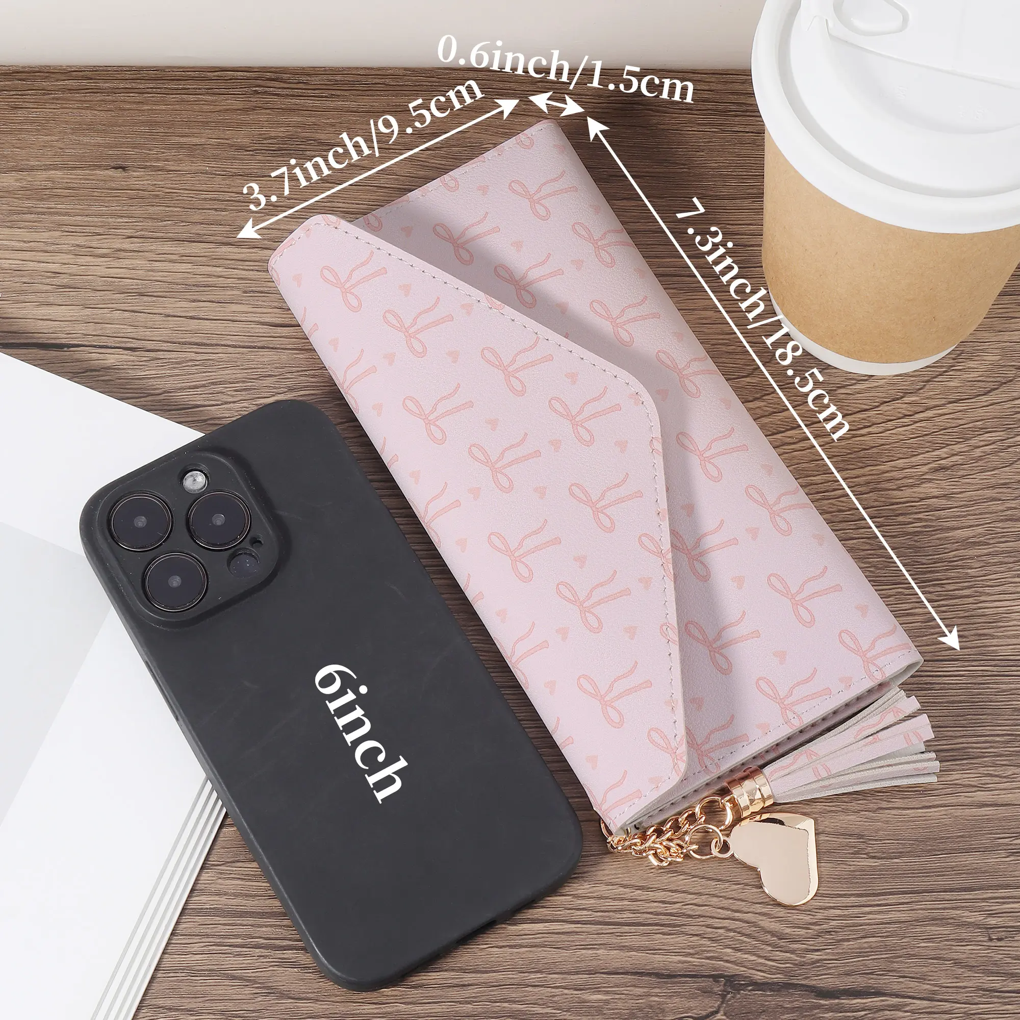 New Women's Long Wallet, Multi Card Slot Function Wallet, Women's Elegant Cotton Fabric Folding Wallet with Card Slot and Zipper