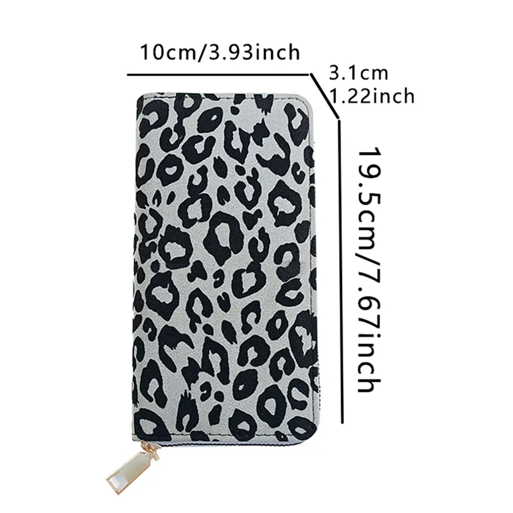 Simple And Versatile Leopard Print Wallet With Large Capacity And Multiple Card Slots, Multifunctional Women's Handbag