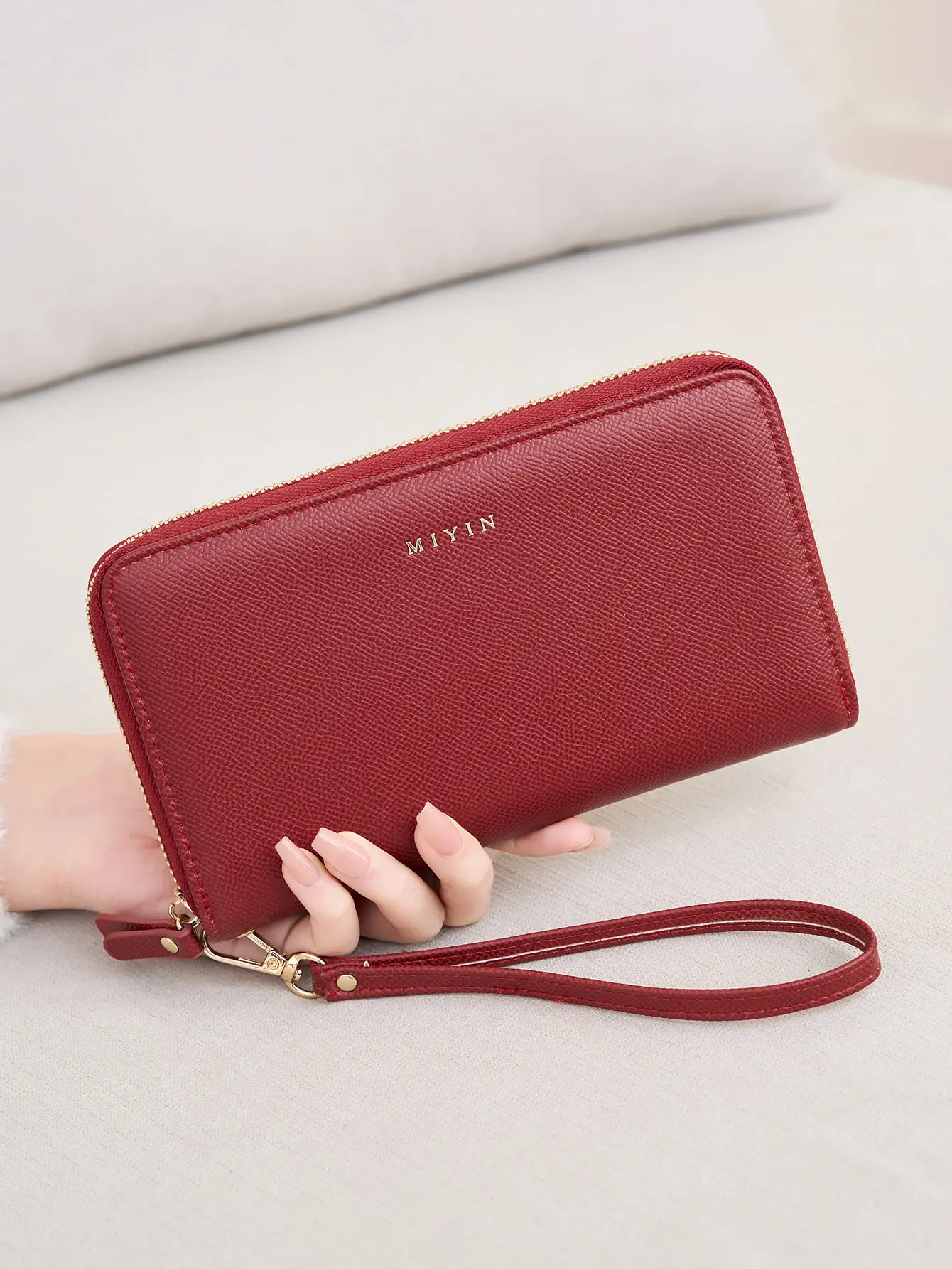 Vintage Large Capacity Women'S Wallet 2025 NEW PU leather Zipper Closure Organ wallet  fashion multifunctional clutch bag