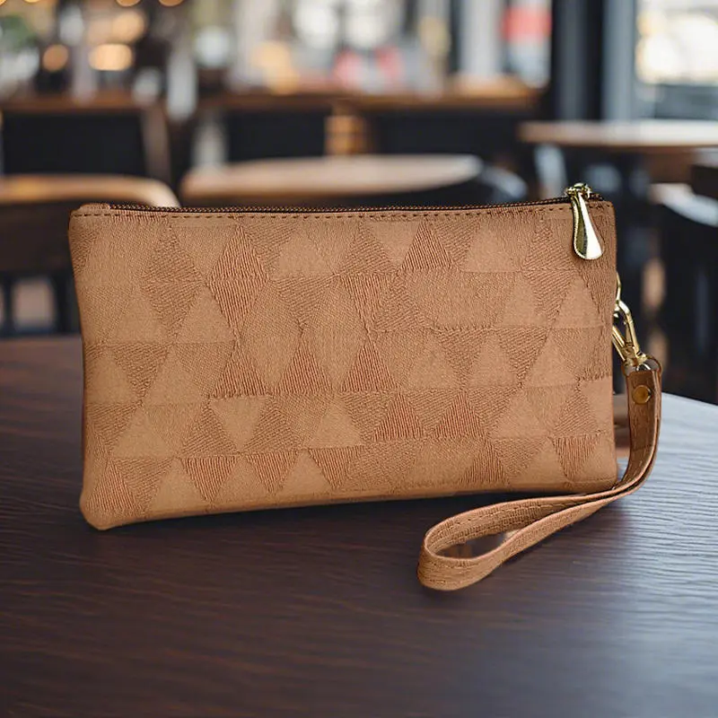 Retro Women’s Long Wallet Double Fold Multi-Card Slot Handbag With Dual Zippers Large Capacity Purse