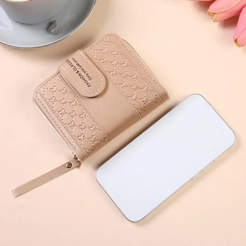 Short Wallet For Women 2025 Fashion Simple New Large Capacity Versatile Heart Color Clutch Zipper Buckle Coin Purse Female Bag