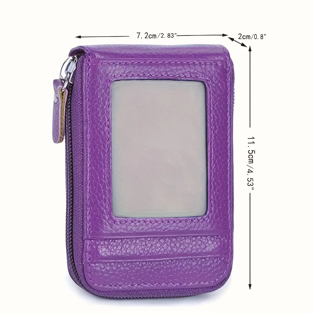 Women's Credit Card Wallet Multi Card Case Wallet with ID Window Zipper Card Cases Holder for Women Business Multifunction Purse