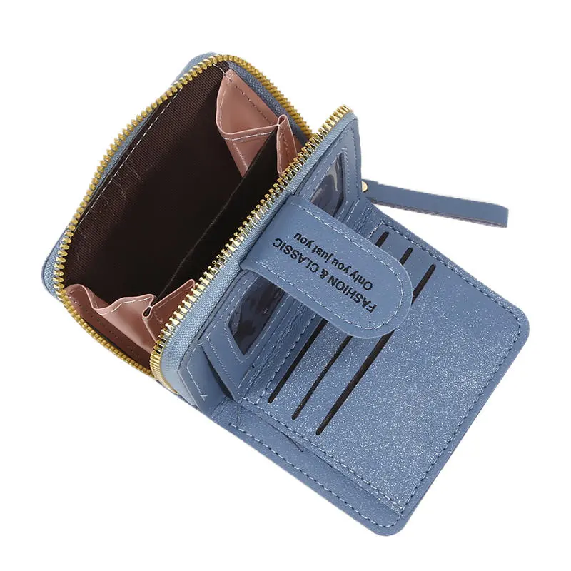 Short Wallet For Women 2025 Fashion Simple New Large Capacity Versatile Heart Color Clutch Zipper Buckle Coin Purse Female Bag