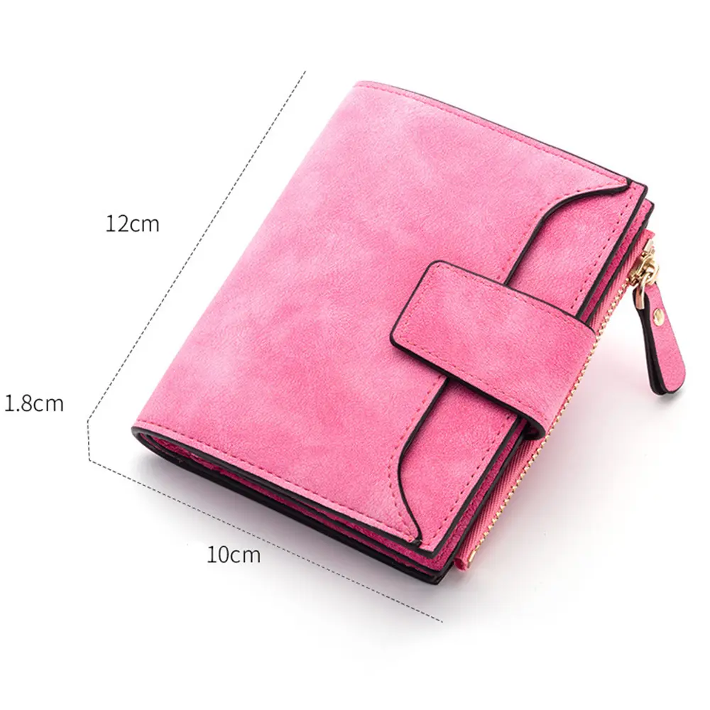 2023 Fashion Women Wallets New Small Wallets Zipper PU Leather Quality Female Purse Card Holder Wallet