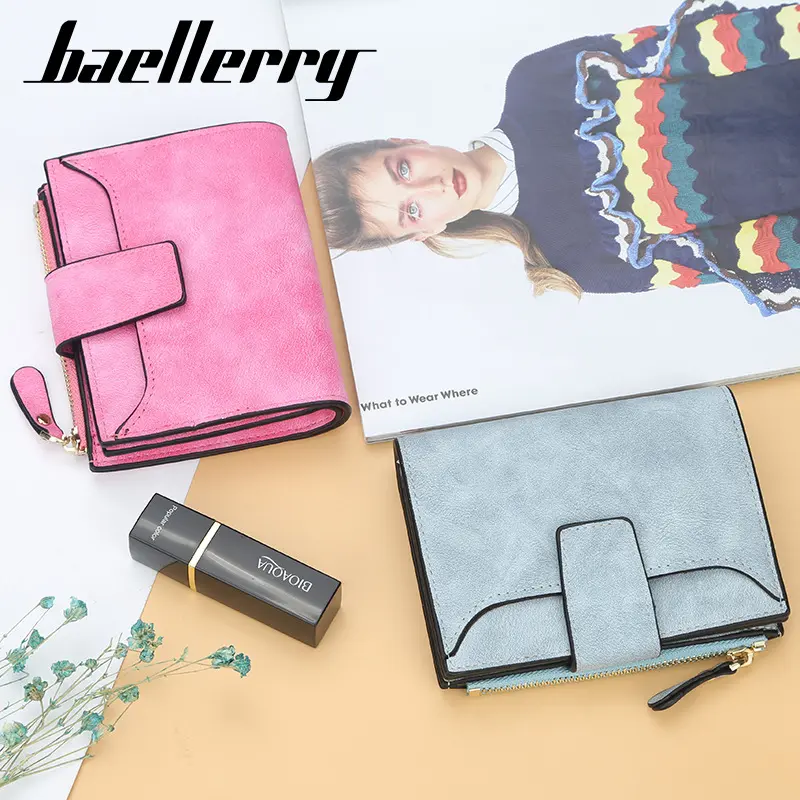 2023 Fashion Women Wallets New Small Wallets Zipper PU Leather Quality Female Purse Card Holder Wallet