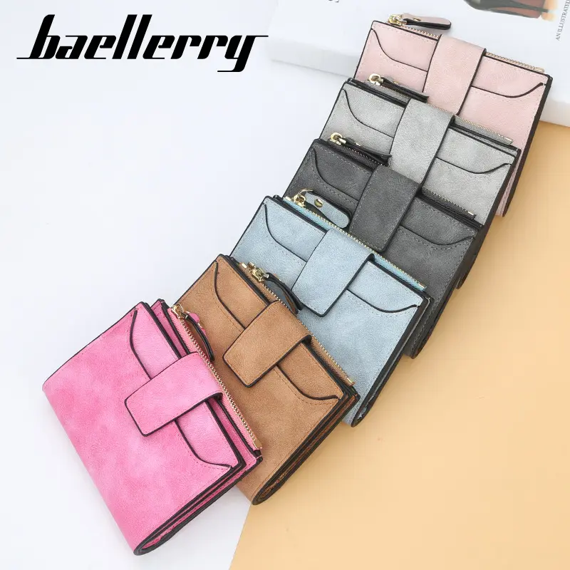 2023 Fashion Women Wallets New Small Wallets Zipper PU Leather Quality Female Purse Card Holder Wallet