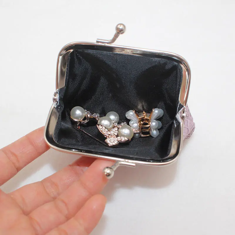 PU Lace Embossed Small Wallet Clutch Bag Mini Coin Purse Data Cable Organizer Portable Pouch Girl Women's Money-Bags
