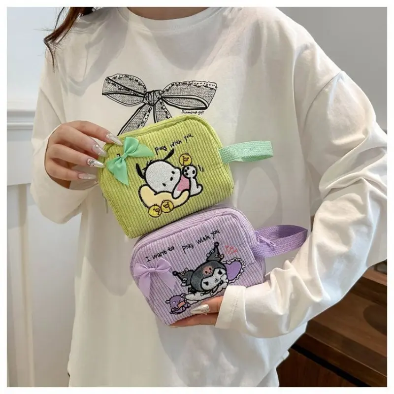 Cartoon Japanese Girl's Lovely Large-capacity Key Bag Sanrio Hand-held Coin Purse Daily Necessities Small Wallet Name Excellence