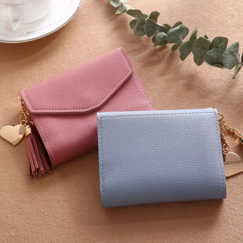 2023 Women's Wallets Short Tassel Pendant Wallet Coin Purses Clutch Money Bag Cute Female Wallet in Hand id Card Holders Clutch