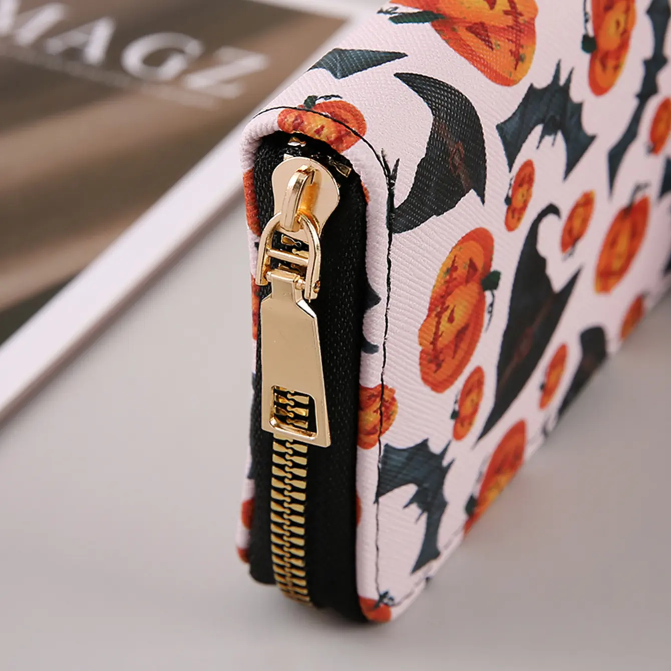 Halloween special high-definition printed pattern long wallet for women's wallet