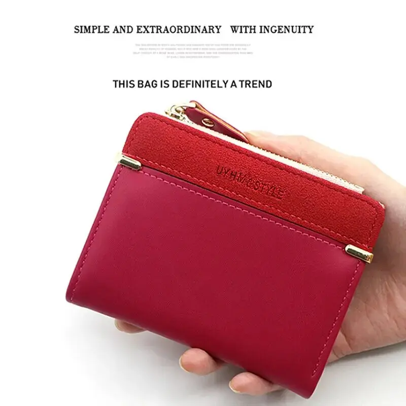 Fashion Simple Elegant Short Women Wallet Ladies Coin Purse for Woman Card Holder Small Wallets Female Mini Clutch for Girl