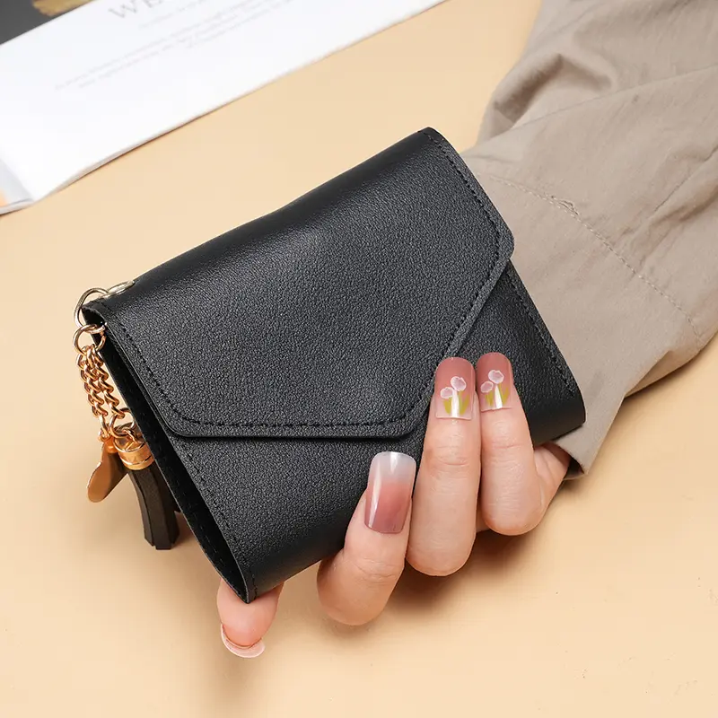 2025 new female purse length cute tassel mini coin purse multi-card student wallet fashion Joker.