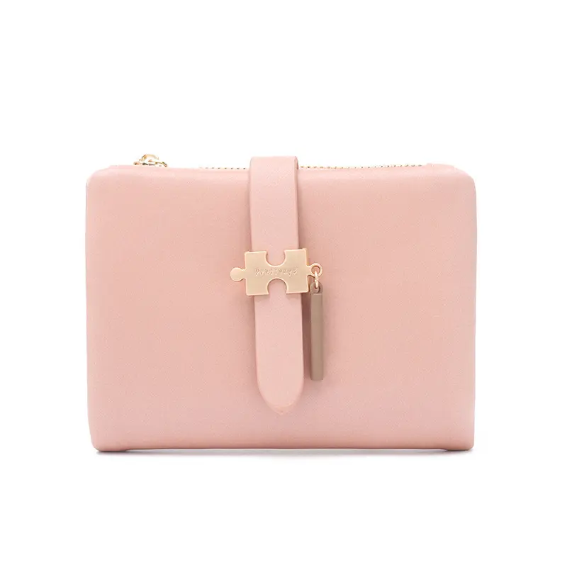 Autumn and winter new women's short wallet Korean Pu leather zipper folding zipper buckle small female fashion gift boutique hig