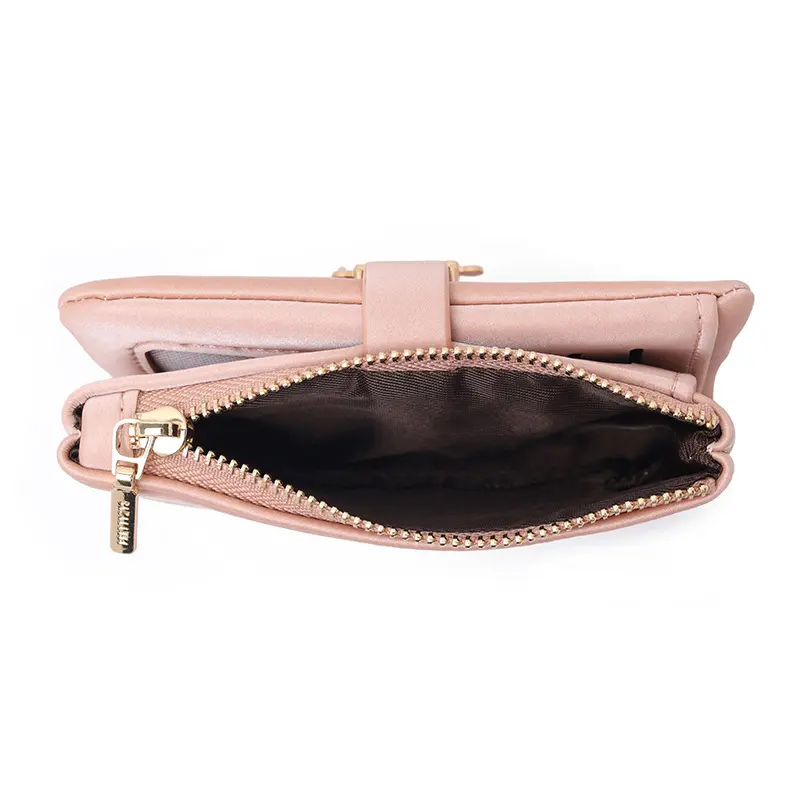 Autumn and winter new women's short wallet Korean Pu leather zipper folding zipper buckle small female fashion gift boutique hig