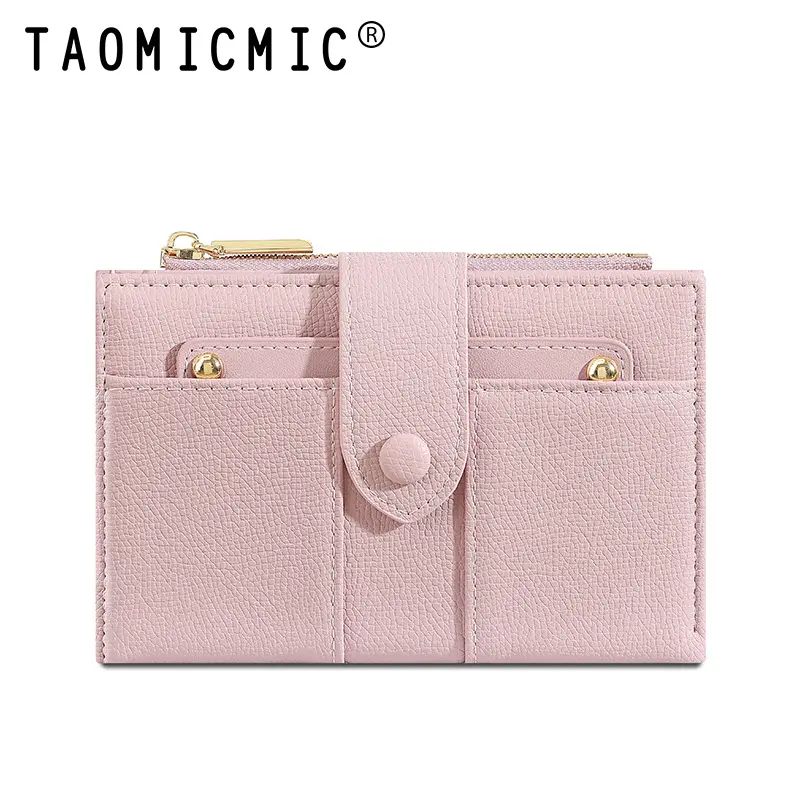 Mid-length Ladies Wallet Premium European and American Retro Large-capacity Two-fold PU Folding Wallet Coin Card Holder