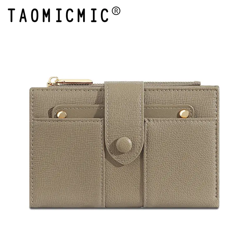 Mid-length Ladies Wallet Premium European and American Retro Large-capacity Two-fold PU Folding Wallet Coin Card Holder