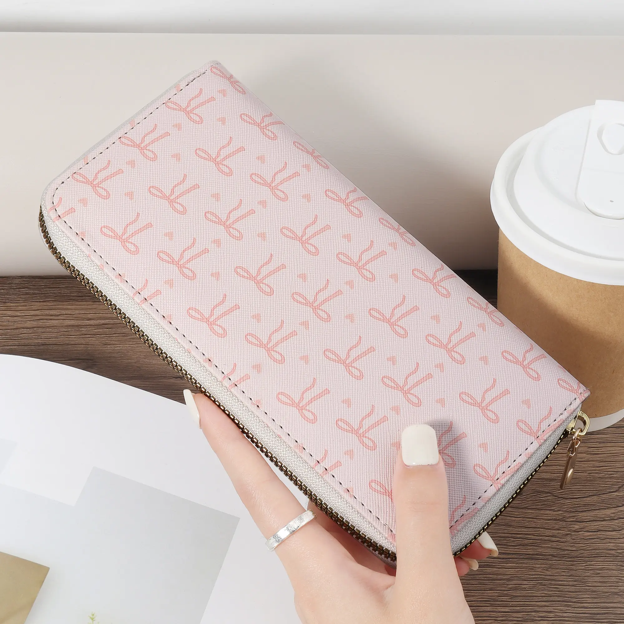 New Fashionable Women's Letter Detail Long Wallet, Fashionable Wallet with Multiple Card Slots, Women's Multi functional Ultra T