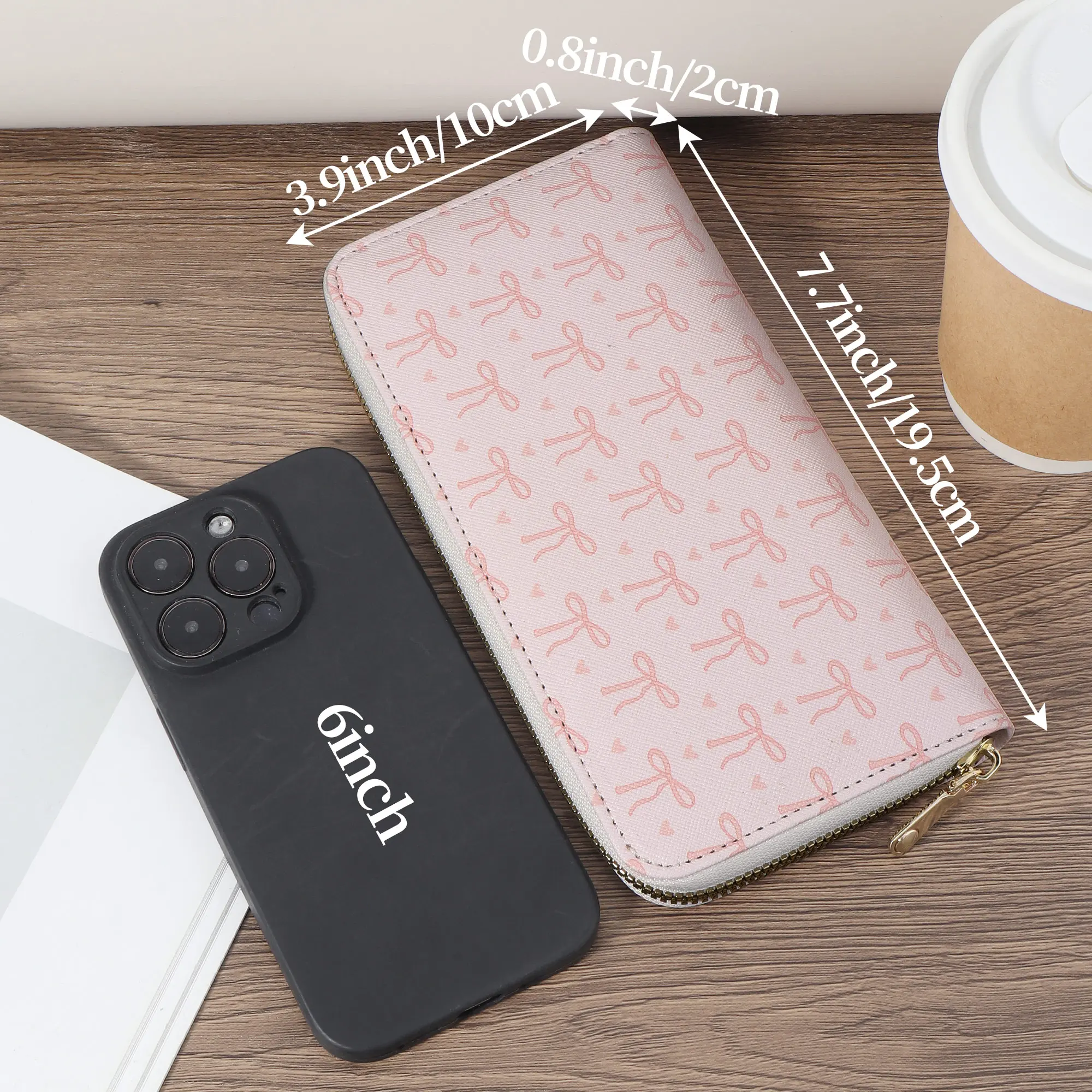 New Fashionable Women's Letter Detail Long Wallet, Fashionable Wallet with Multiple Card Slots, Women's Multi functional Ultra T