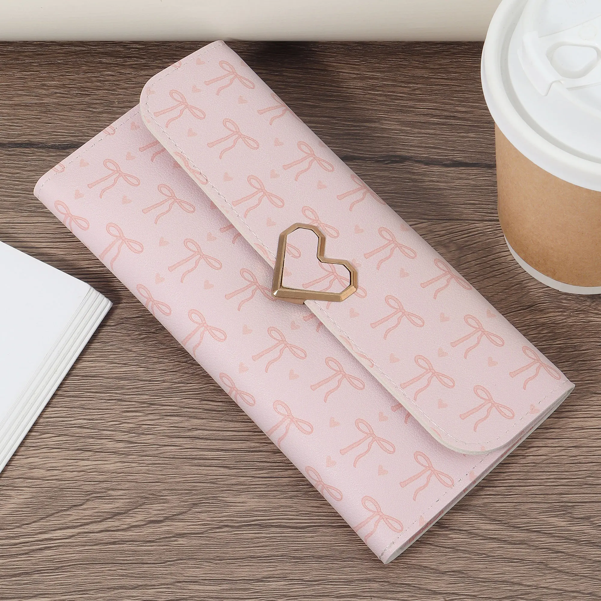 New Fashion Women's Letter Paper Detail Long Wallet, Multi Card Slot Women's Fashion Long Wallet