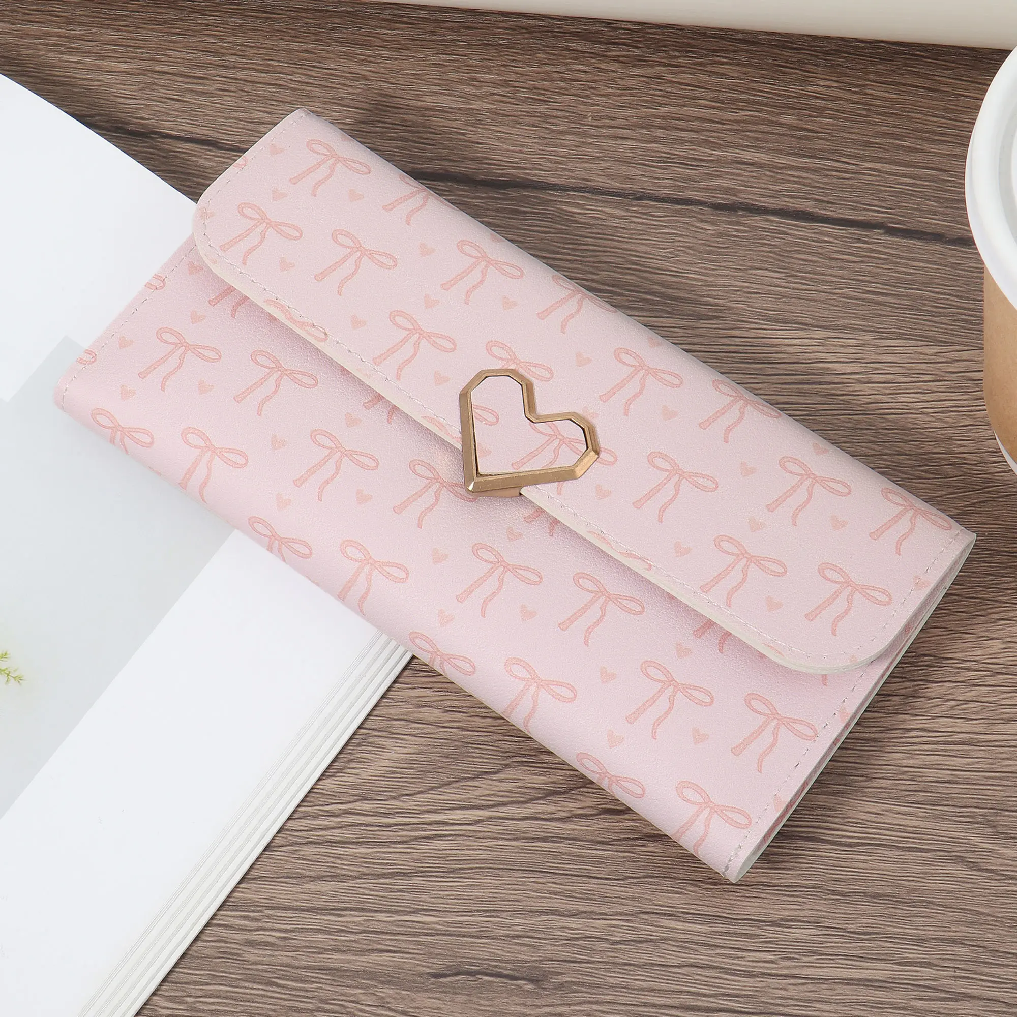 New Fashion Women's Letter Paper Detail Long Wallet, Multi Card Slot Women's Fashion Long Wallet