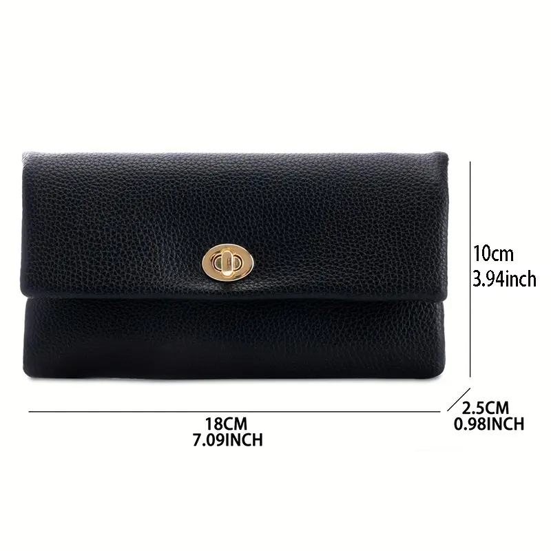 Litchi Pattern Zipper Mini Wallet Soft PU Leather Coin Purse Women Men Large Capacity Bag Keychain Clutch Bag Money Pouch Holder