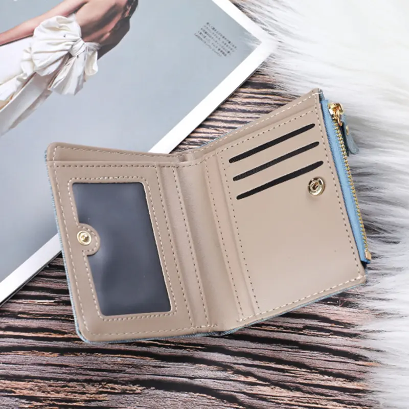 1pc  Cute Cartoon Purse, Cat Pattern Large Capacity Wallet, PU Leather Storage Card Holder