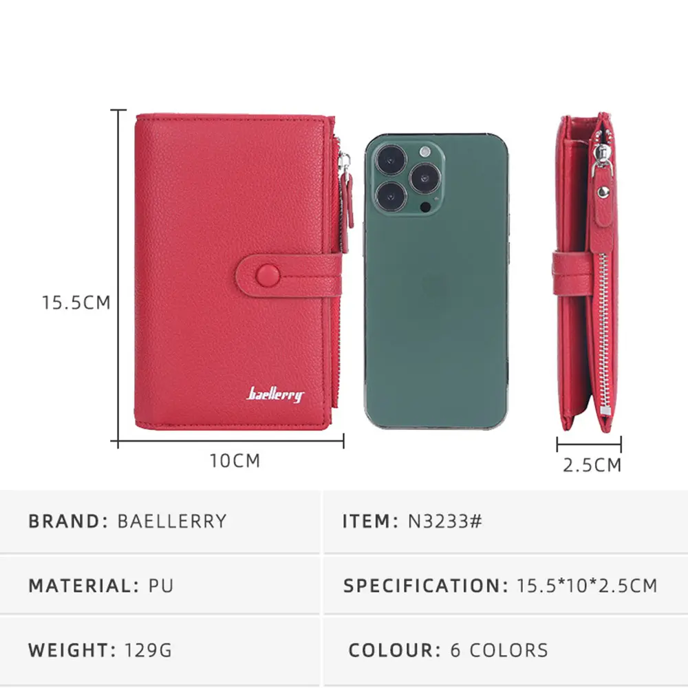 2022 Women Wallets Free Name Cusomized Top Quality 16 Card Holders Classic Female Purse Zipper Brand Wallet For Women