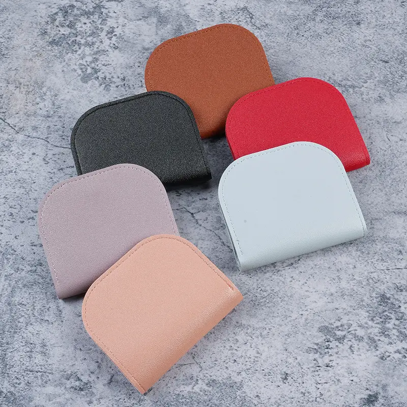 Hot selling wallet new semi-circular mini cute and compact wallet wholesale, internet celebrity solid color versatile coin purse