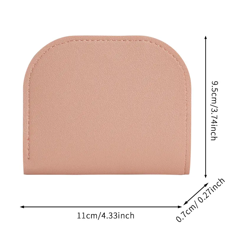 Hot selling wallet new semi-circular mini cute and compact wallet wholesale, internet celebrity solid color versatile coin purse