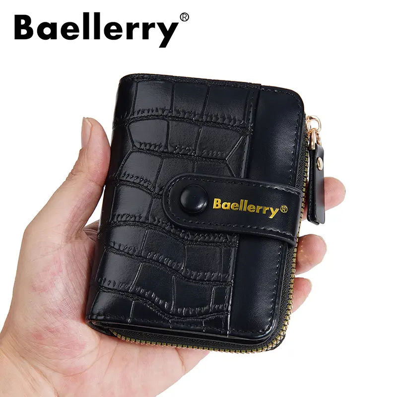 Baellerry New Zipper Women Wallets Large Capacity Card Holder Top Quality Female Purse Coin Pocket Stone Pattern Wallet For Girl