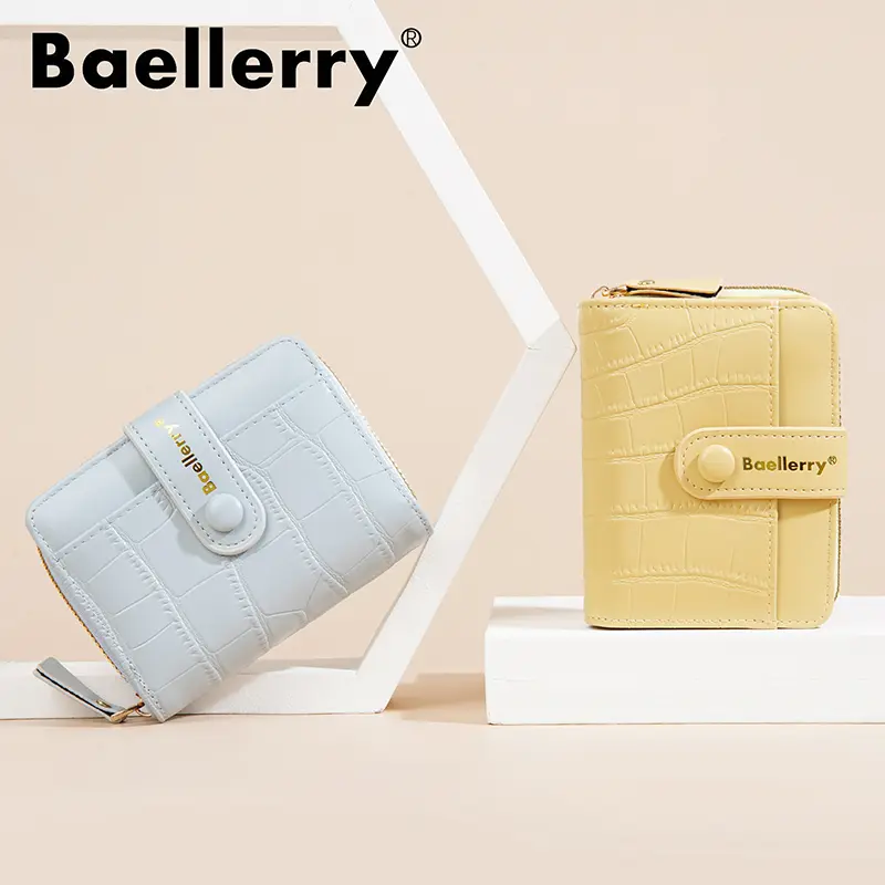 Baellerry New Zipper Women Wallets Large Capacity Card Holder Top Quality Female Purse Coin Pocket Stone Pattern Wallet For Girl