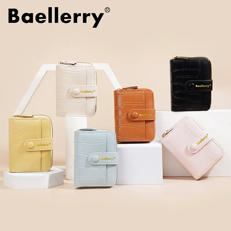 Baellerry New Zipper Women Wallets Large Capacity Card Holder Top Quality Female Purse Coin Pocket Stone Pattern Wallet For Girl