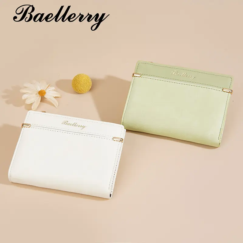Baellerry Women Wallets New Short Coin Pocket High Quality Zipper Female Purses ID Card Holder Photo Holder Small Wallet For Gir