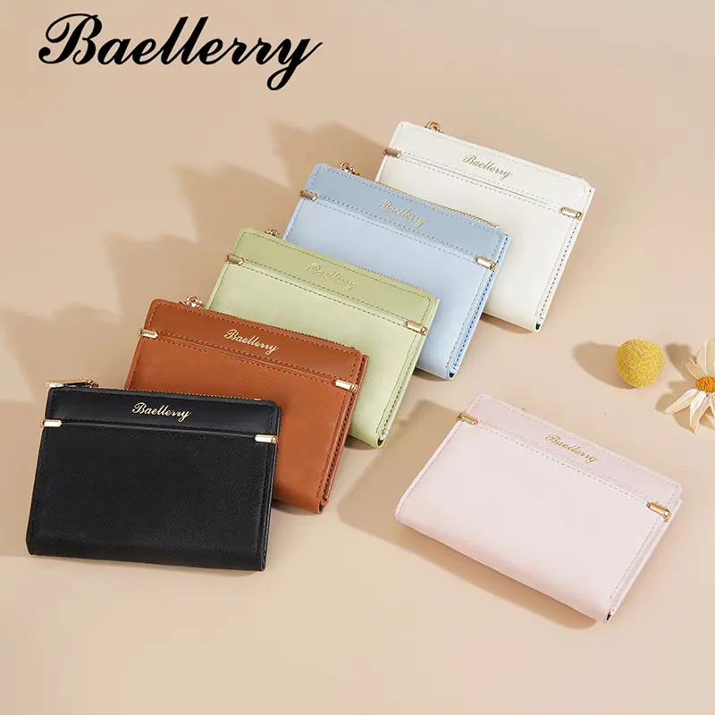 Baellerry Women Wallets New Short Coin Pocket High Quality Zipper Female Purses ID Card Holder Photo Holder Small Wallet For Gir