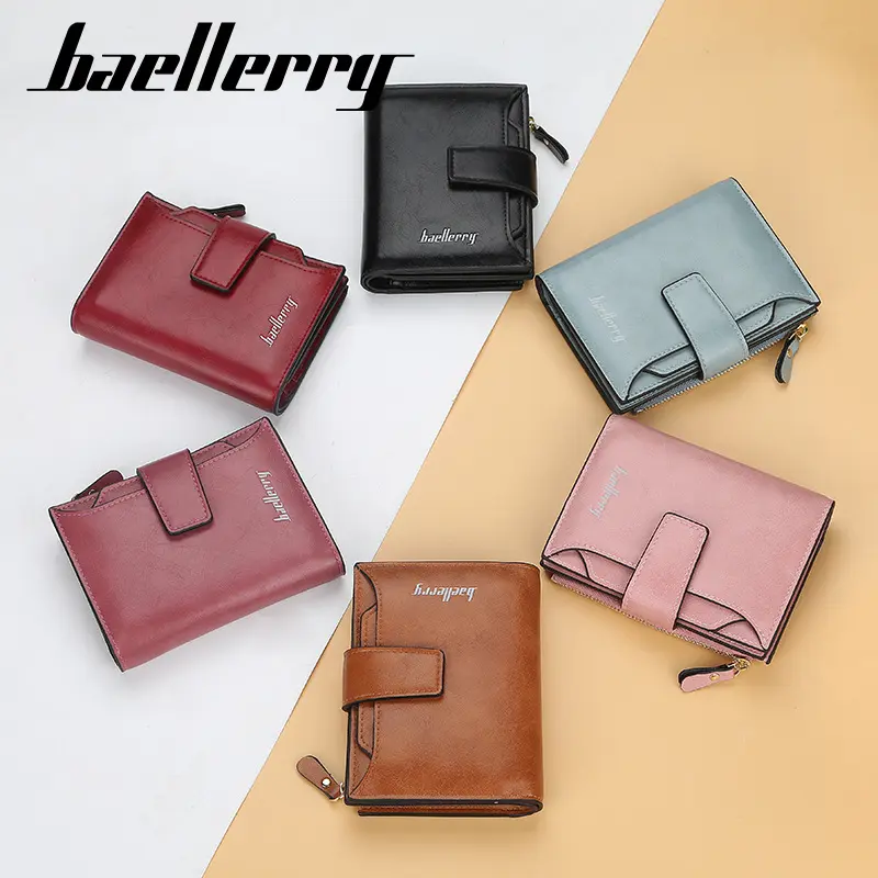 New Customized Women Wallets Name Engraving High Quality  Short Card Holder Female Purse Coin Holder Wallets For Girl