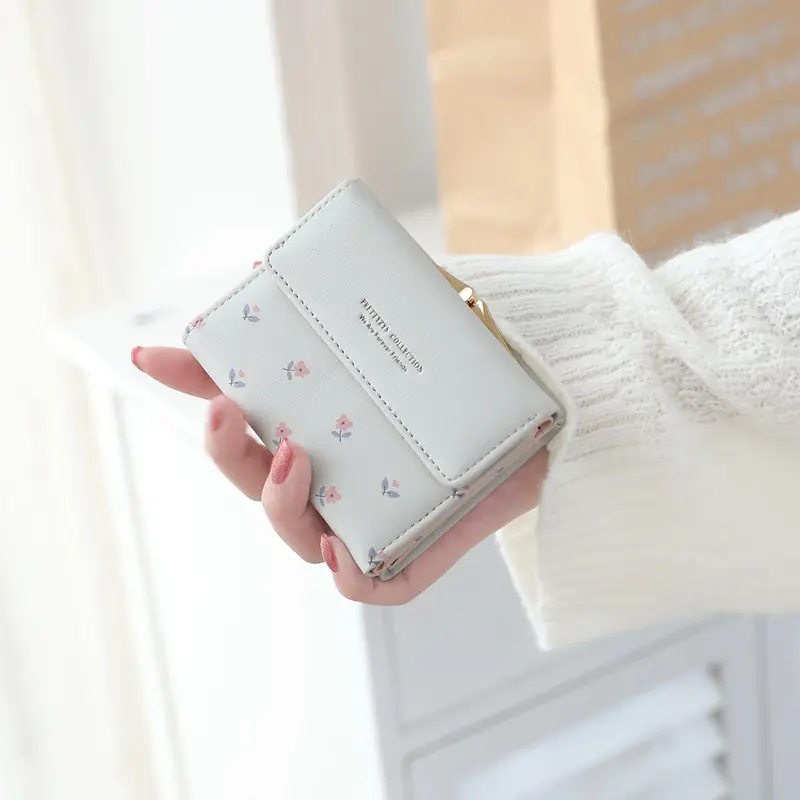 Women Wallets and Purses PU Leather Money Bag Female Short Hasp Purse Small Coin Card Holders Cute Girls Clutch New Women Wallet