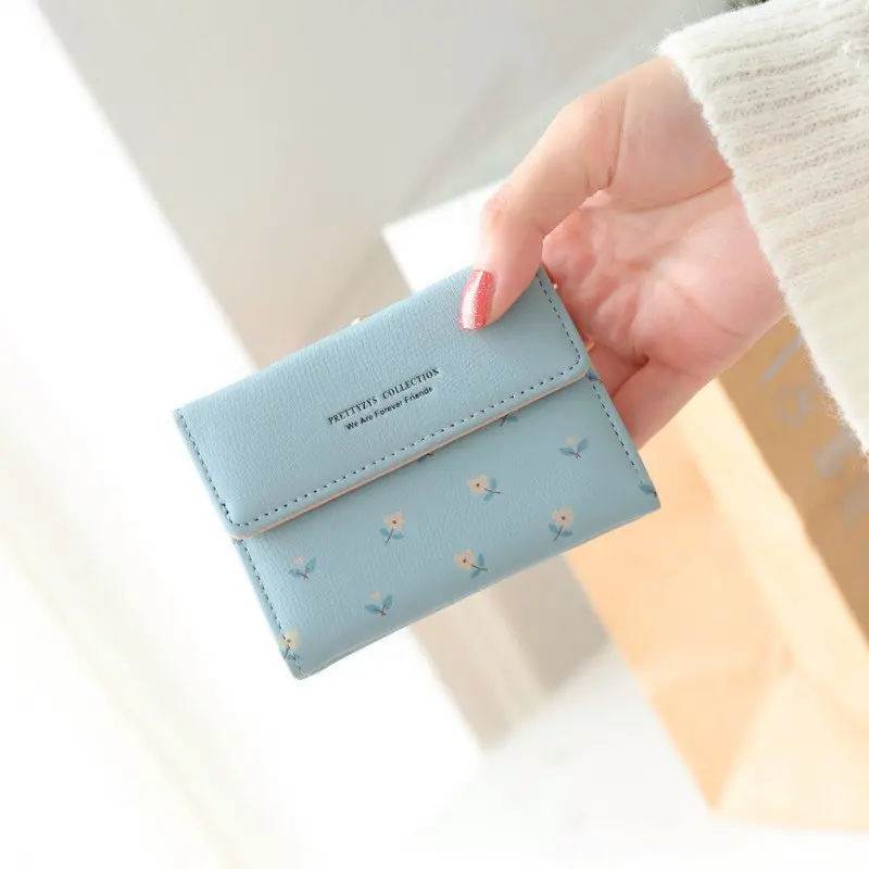 Women Wallets and Purses PU Leather Money Bag Female Short Hasp Purse Small Coin Card Holders Cute Girls Clutch New Women Wallet