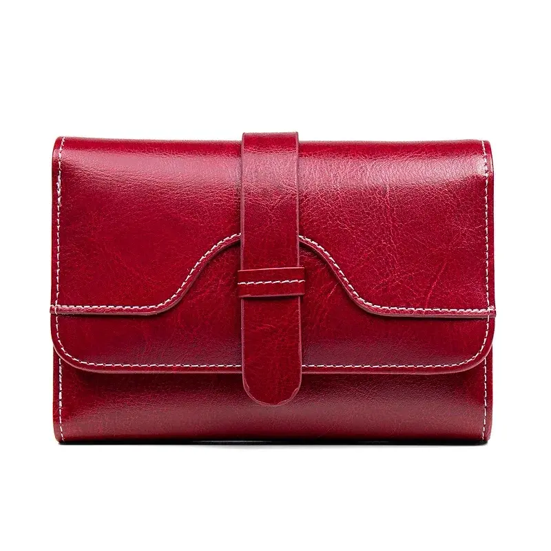 Genuine Leather Women's Purse Short Credit Card Holder Wallets Coin Handbag Wallet for Women Carteras Para Mujer ladies Purses