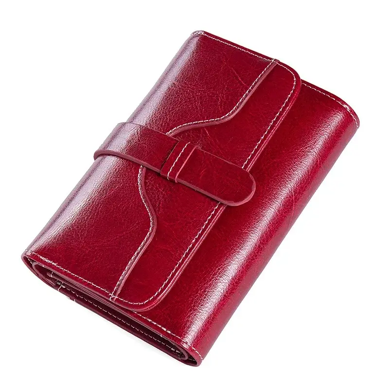 Genuine Leather Women's Purse Short Credit Card Holder Wallets Coin Handbag Wallet for Women Carteras Para Mujer ladies Purses