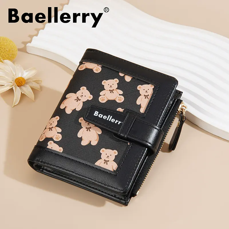 Baellerry High Quality Women Short Wallets Zipper Coin Pocket Card Bag Female Purse New Fashion Card Holder Cute Wallet For Girl