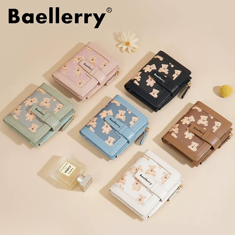 Baellerry High Quality Women Short Wallets Zipper Coin Pocket Card Bag Female Purse New Fashion Card Holder Cute Wallet For Girl